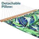 Sunnydaze 2-Person Quilted Fabric Double Hammock with Pillow