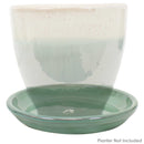 Sunnydaze Set of 2 Glazed Ceramic Planter Saucers