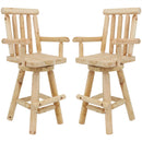 Sunnydaze Rustic Bar Stool, Log Cabin Style Unfinished Wood Construction, 4-Foot