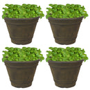 Sunnydaze Franklin Polyresin Outdoor Flowerpot Planter