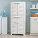 Sunnydaze Plastic Garage Storage Cabinet with 2 Adjustable Shelves