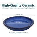 Sunnydaze Set of 2 Glazed Ceramic Planter Saucers