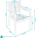 Segonia all-weather chair dimension image.
