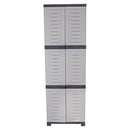Sunnydaze 4-Shelf Plastic Lockable Storage Cabinet - 72"