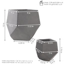 Sunnydaze Outdoor Concrete Planter Set - Moondust