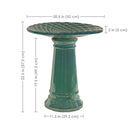 Sunnydaze Rennes Outdoor Ceramic Bird Bath - 22.5" H
