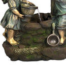 Sunnydaze Children at the Well Electric Water Fountain with LED Light - 39"