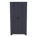 Sunnydaze Plastic Lockable Storage Cabinet with 3 Adjustable Shelves
