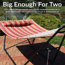 Sunnydaze 2-Person Quilted Fabric Double Hammock with Pillow