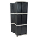 Sunnydaze 4-Shelf Plastic Lockable Storage Cabinet - 72"