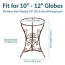 Sunnydaze Steel Gazing Globe Stand