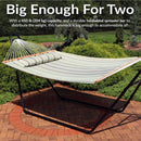 Sunnydaze 2-Person Quilted Fabric Double Hammock with Pillow