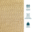 Sunnydaze Large 2-Person Polyester Rope Hammock with Spreader Bars