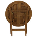 Sunnydaze Premium Teak Wood Round Folding Table