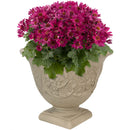 Sunnydaze Darcy Polyresin Outdoor Garden Planter Urn - Beige - 16"