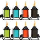 Sunnydaze Multi-Color Outdoor Tabletop Metal Torches - Set of 8