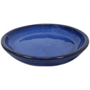 Sunnydaze Glazed Ceramic Planters with Saucers - Set of 2