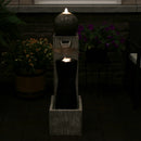 Sunnydaze Modern Artistry Outdoor Water Fountain with LED Lights - 35"