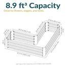 Sunnydaze Galvanized Steel Raised Garden Bed