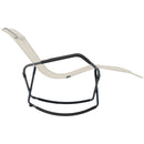 Sunnydaze Outdoor Folding Rocking Chaise Lounge Chair with Pillow