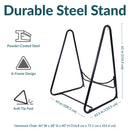 Sunnydaze Patio Hammock Chair with Stand for Outside - Steel A-Frame - Black