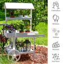 Sunnydaze Country Market Flower Cart Display Stand - 49.25" H