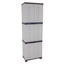 Sunnydaze 4-Shelf Plastic Lockable Storage Cabinet - 72"