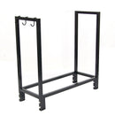 Sunnydaze Steel Firewood Log Rack - Black - 30-Inch