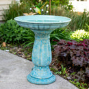 Sunnydaze Avignon Outdoor Ceramic Bird Bath - 18.75" H