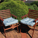 Sunnydaze Set of 2 Tufted Indoor/Outdoor Square Patio Cushions