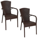 Sunnydaze Segesta Plastic Patio Outdoor Dining Chair - Commercial Grade Design