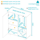Image showing the overall product dimensions including height, depth and width.