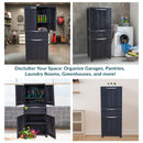 Sunnydaze Plastic Garage Storage Cabinet with 2 Adjustable Shelves