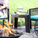 Sunnydaze Plastic Square Patio Side Table