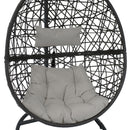 Sunnydaze Caroline Hanging Egg Chair with Steel Stand and Cushion