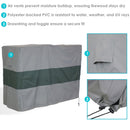 Sunnydaze Heavy-Duty Polyester Outdoor Log Rack Cover - Gray/Green