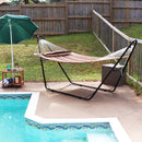 Sunnydaze 2-Person Quilted Fabric Double Hammock with Pillow