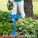 Sunnydaze Garden Visitor Metal Bird Bath - 22.75" H