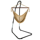 Sunnydaze Caribbean Extra Large Hammock Chair & Adjustable Stand - Soft-Spun Polyester - 40-Inch Wide Seat