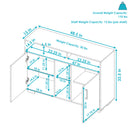 Image showing the overall product dimensions including height, depth and width.
