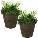 Sunnydaze Arabella Polyresin Outdoor Flowerpot Planter