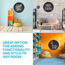 Sunnydaze 18" Round Magnetic Chalkboard for Wall with Rustic Brown Frame