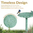 Sunnydaze Garden Visitor Metal Bird Bath - 22.75" H