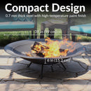 Sunnydaze Outdoor Fire Pit Bowl Replacement for DIY or Existing Stand