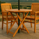 Sunnydaze Meranti Wood Octagon Outdoor Folding Patio Table