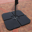 Sunnydaze Cantilever Offset Patio Umbrella Base Plate Weights - Set of 4