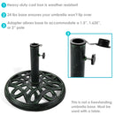 Sunnydaze Patio Umbrella Base for Market Umbrella