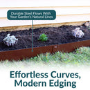 Sunnydaze Metal Landscape Edging - Set of 5 - 42" Sections
