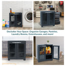 Sunnydaze Plastic Garage Storage Cabinet with Adjustable Shelf