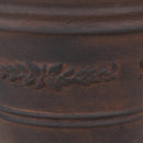 Sunnydaze Laurel Polyresin Outdoor Flowerpot Planter - Rust - 13"